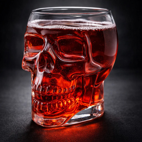 Skull shaped glass 350ml - skull,