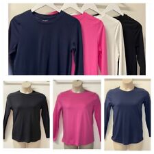 MARKS & SPENCER Ladies Long Sleeve Crew Neck Straight Fit T Shirt Sizes 6-24