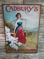 Cadburys Milk Chocolate Advertising Metal Sign Jeebsters Australia Vintage Style