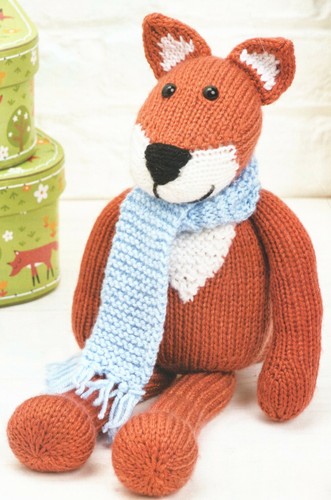 Cute cuddly fox with scarf - with,