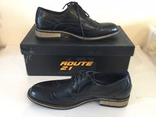 ROUTE 21 Black BROGUE SHOES 4