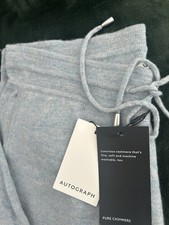 Ladies Joggers Size Small Pure Cashmere Pale Blue Bnwt