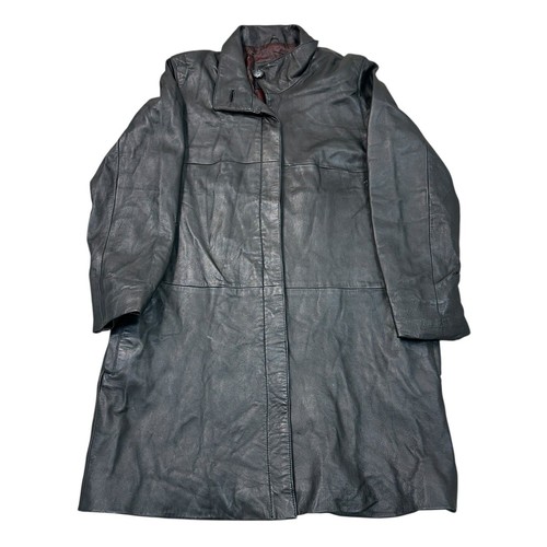 Milan leather trench coat - leather,
