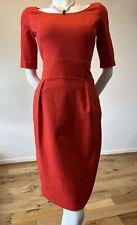 NEW HOBBS DRESS SIZE UK 10 US 6 RED 31% POLYAMIDE 62% VISCOSE 7% ELASTANE