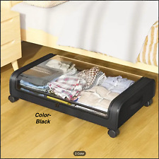 Large Organizer Under Bed Storage Container with Wheels Clothes Drawer Roling UK