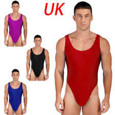 UK Mens Thongs Sleepwear Leotard Sexy Undershirts Compression Jumpsuits Bodysuit