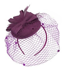 Round Pillbox Birdcage Veil