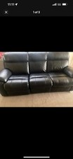 Power Recliner Leather 3 Seater Sofa