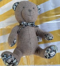 Plush TEDDY BEAR Mamas & Papas x Liberty London Print 10” high 2020