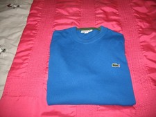 LACOSTE ROYAL BLUE JUMPER 100%