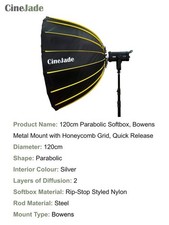 Cinejade 120cm Parabolic Bowen