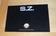 Alfa Romeo SZ Brochure 1989-1992 - UK Issue - English - S.Z Sprint Zagato