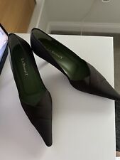 L K Bennett Brown Satin Court Shoes Size Uk 4 Eu 37 Bnwob