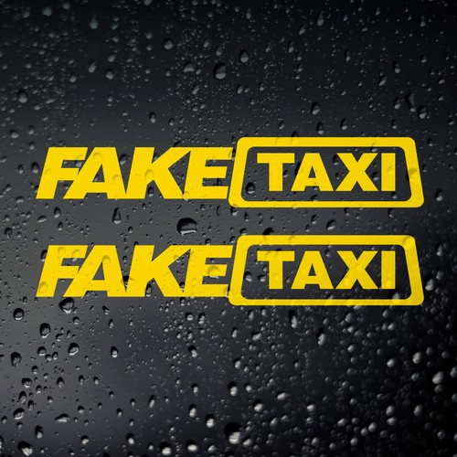 Fake taxi car sticker - taxi,