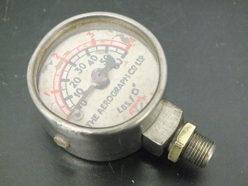 Small vintage brass pressure - small,
