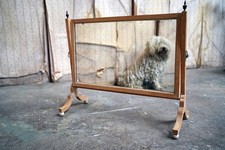 Antique Late 19thC Bleached Maple & Parcel-Gilt Dressing Toilet Mirror c.1890
