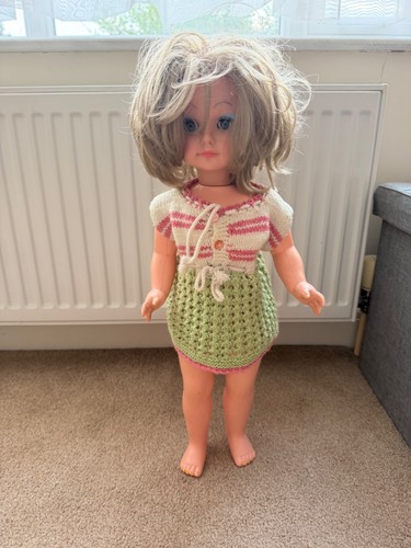 Vintage crolly doll made - made, in