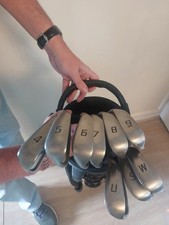 Ping Gmax Irons 4 5 6 7 8 9 PW SW UW Regular Steel Shafts Black Dot .VGC.