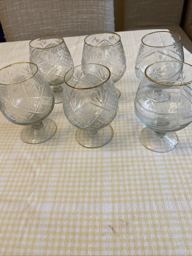 Cut glass crystal brandy - cut,