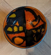 Poole Pottery Unique Hand Painted Delphis Footed Bowl Shape 38 12cmD c1960-70s