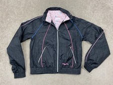 Mckenzie Womans size 12 Black And Pink Jacket full zip pit-pit 20"