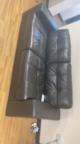 Seater leather sofa used - seater,
