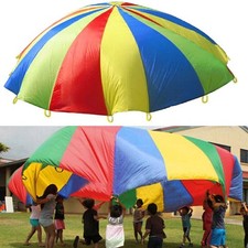 Large Kids Play Parachute Children Rainbow Outdoor Game Exercise Sport Party 