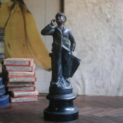 Early 20th spelter figure - early,