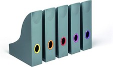 Durable VARICOLOR® Magazine Rack - Set of 5 Colour Coded Magazine Holders - Pe