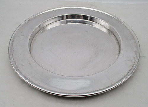 Good silver plated alms dish - plated,
