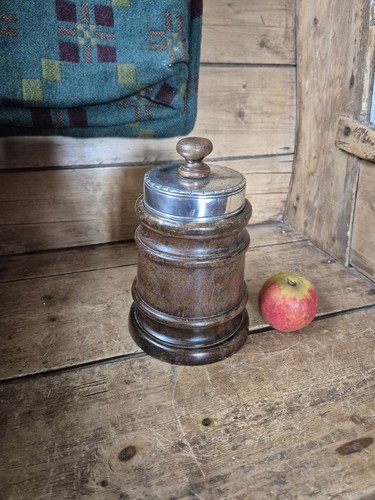 Rare treen tobacco jar - rare,