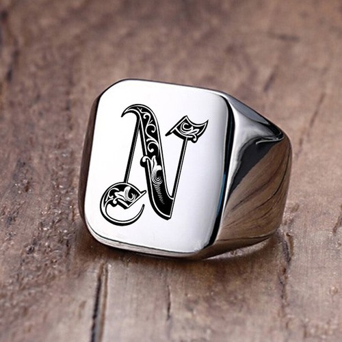 Royal initial signet - signet, ring