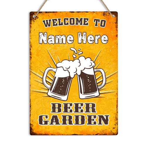 Personalised beer garden metal - garden,