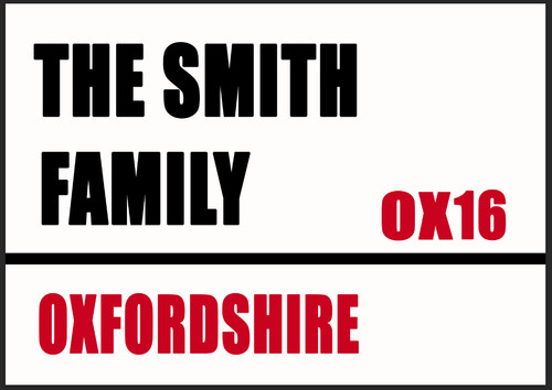 Personalised family sign - family,