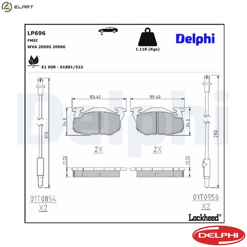 Brake pad set disc - pad,