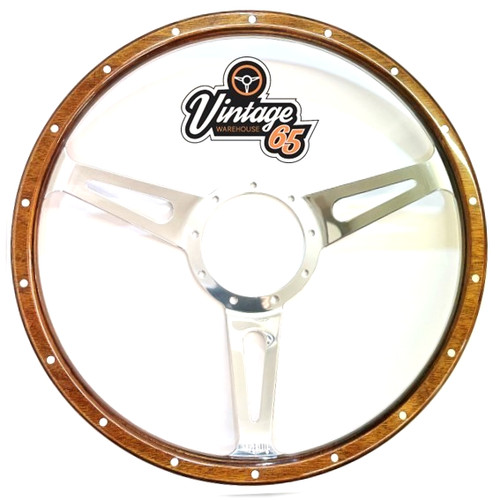 Wood rim steering wheel - wood,
