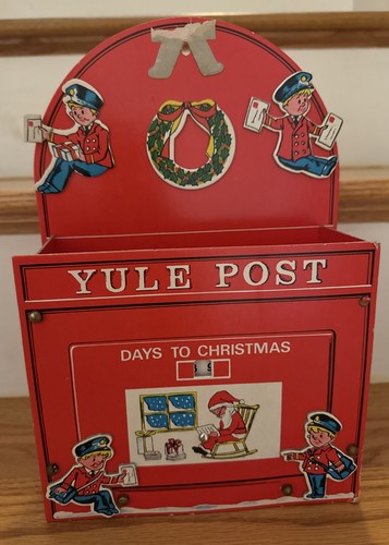 Vintage yule post - yule,
