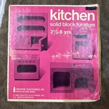 1968 NOS Creative Playthings Kitchen Block Furniture