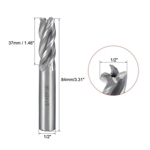 Shank end mill milling - 1/2,