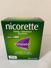 Nicorette 15mg Inhalator Nicotine - 36 Cartridges 100% ORIGINAL ⭐⭐⭐⭐⭐