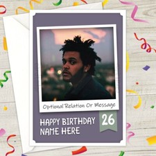 THE WEEKND Personalised Birthday Card - personalized abel tesfaye super bowl