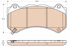 Front TRW-OE GDB4450 Brake Pad