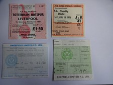4 Liverpool Ticket Stubs - Cup