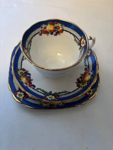 Blue trimmed bone china - trimmed,
