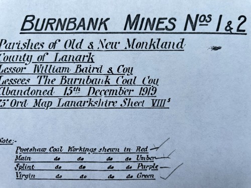 Mining plan burnbank nos - plan, of