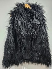 Zara womens gilet black faux