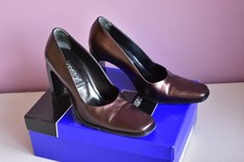 LADIES STRATEGIA ITALIAN SHOES BRONZE LEATHER BOXED SIZE 37 UK 4