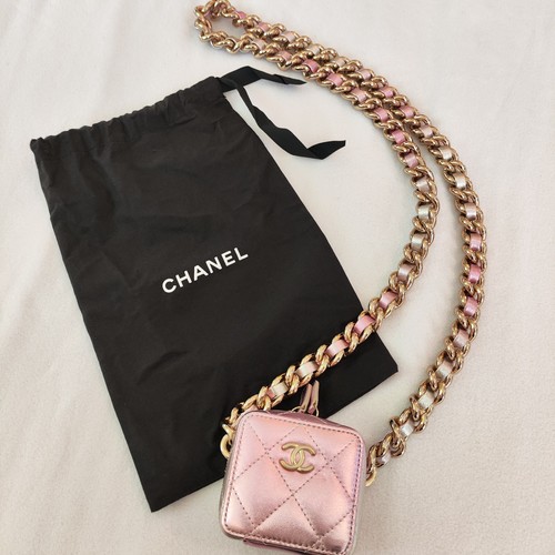 Chanel pink metallic - pink, cube