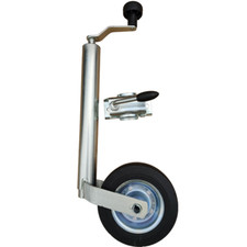 Jockey Wheel Med Duty 48mm Clamp Trailer Caravan Stand Wind Up Trailor Horse Box
