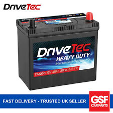 DriveTec Car Battery DM053 12V 45Ah 390A 3 Years Warranty T1 T3 Starter Flat